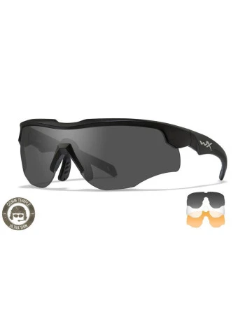 Wiley X - ROGUE COMM Grey/Clear/Rust Matte Black Frame