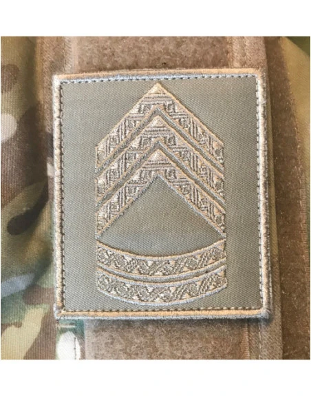 Gradstegn Oversergent, khaki på Velcro