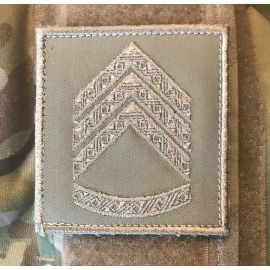 Rank Sergeant, khaki on Velcro