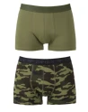 TOP GUN - Boxer Shorts, 2 pak, Oliven/Camoflage