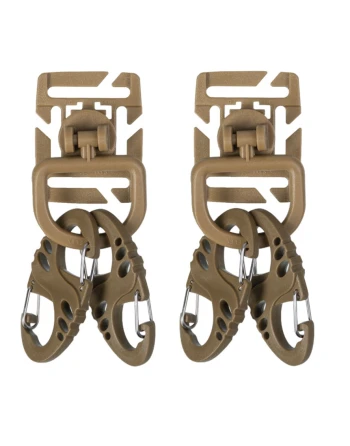 MIL-TEC - Karabin og D-ring sæt, Coyote