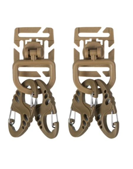 MIL-TEC - Karabin og D-ring sæt, Coyote