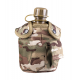 MIL-TEC - US Feltflaske med  hylster, Multicamouflage/oliven