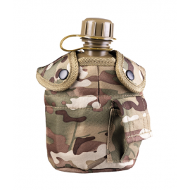 MIL-TEC - US Canteen with cover, Multicamouflage/Olive
