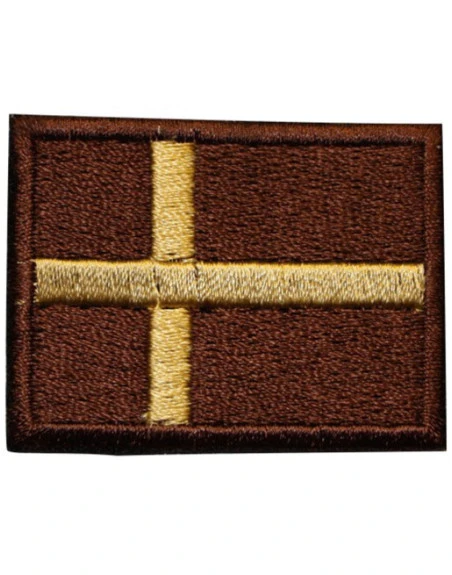 Dannebrog, stor med Velcro, Sand/brun