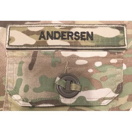 4 pcs Name tag, Velcro, black text on MultiCam