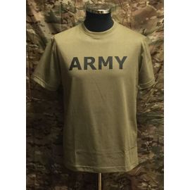 RAVEN - T-shirt, MTS-khaki - med ARMY tryk - 2. SORTERING