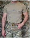 ParaWings T-shirt in MTS-Khaki, Black large Dutch wing on chest/black Airborne on back