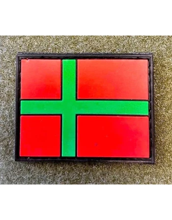 Bornholmsk Flag, PVC med Velcro (6,5x5cm)