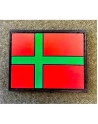 Bornholmsk Flag, PVC med Velcro (6,5x5cm)