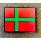 Bornholmsk Flag, PVC med Velcro (6,5x5cm)