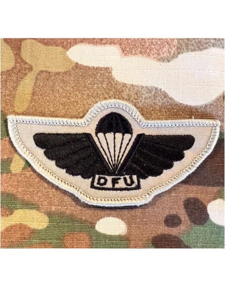 DFU Faldskærmsvinge, Khaki/sort, Iron On