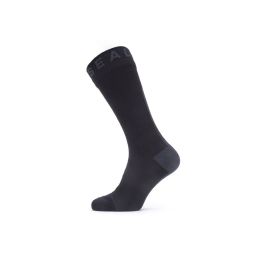 Sealskinz - Waterproof All Weather Mid Length Sock with Hydrostop, Sort/Grå