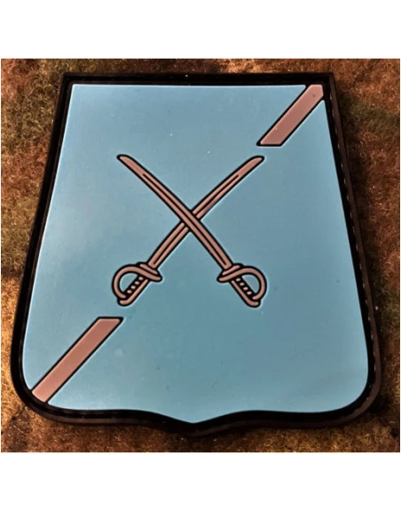 III GHR, Skjold, Blå, PVC mærke på velcro