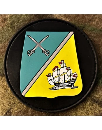 4 Marine Eskadron, rundt PVC mærke på velcro