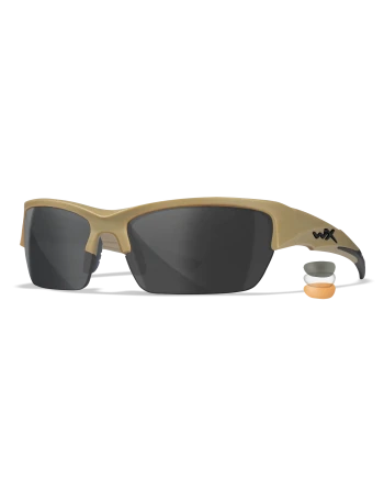Wiley X - VALOR Clear/Grey/Light Rust Matte Tan Frame