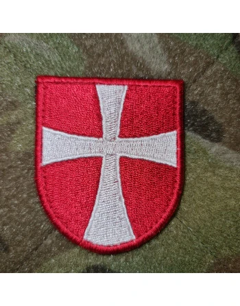 Dansk Mantova Kors med velcro, Rød/hvid