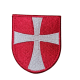Dansk Mantova Kors med velcro, Rød/hvid
