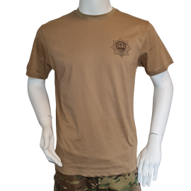 LANCER - T-shirt, MTS-Khaki m. Den Kgl. Livgardes Regimentsmærke