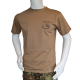 LANCER - T-shirt, MTS-Khaki m. Jydske Dragonregiments Regimentsmærke