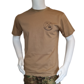 LANCER T-shirt i MTS-Khaki, m. 4. Marineeskadrons enhedsmærke trykt på brystet