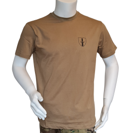 LANCER - T-shirt, MTS-Khaki m. Danske Artilleriregiments Regimentsmærke