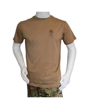 LANCER T-shirt i MTS-Khaki, m. Efterretningsregimentets Regimentsmærke trykt på brystet