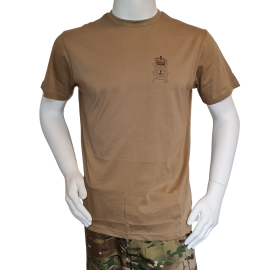 LANCER T-shirt i MTS-Khaki, m. Efterretningsregimentets Regimentsmærke trykt på brystet