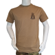 LANCER T-shirt i MTS-Khaki, m. Hærens Sergentskoles enhedsmærke trykt på brystet