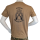 LANCER T-shirt i MTS-Khaki, m. Hærens Sergentskoles enhedsmærke trykt på brystet