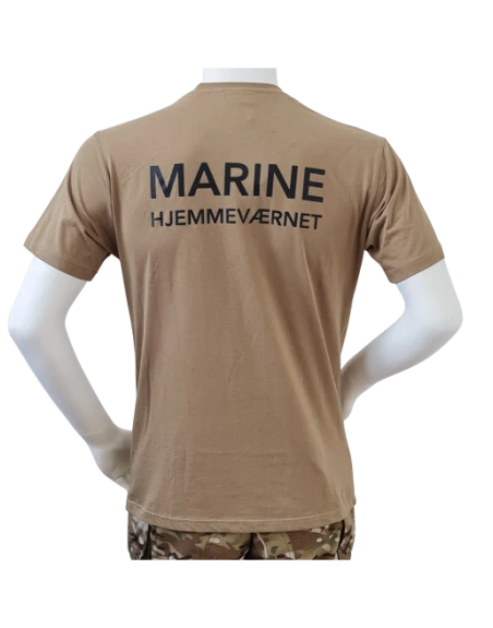 LANCER - T-shirt, MTS-khaki - med MARINEHJEMMEVÆRNET tryk