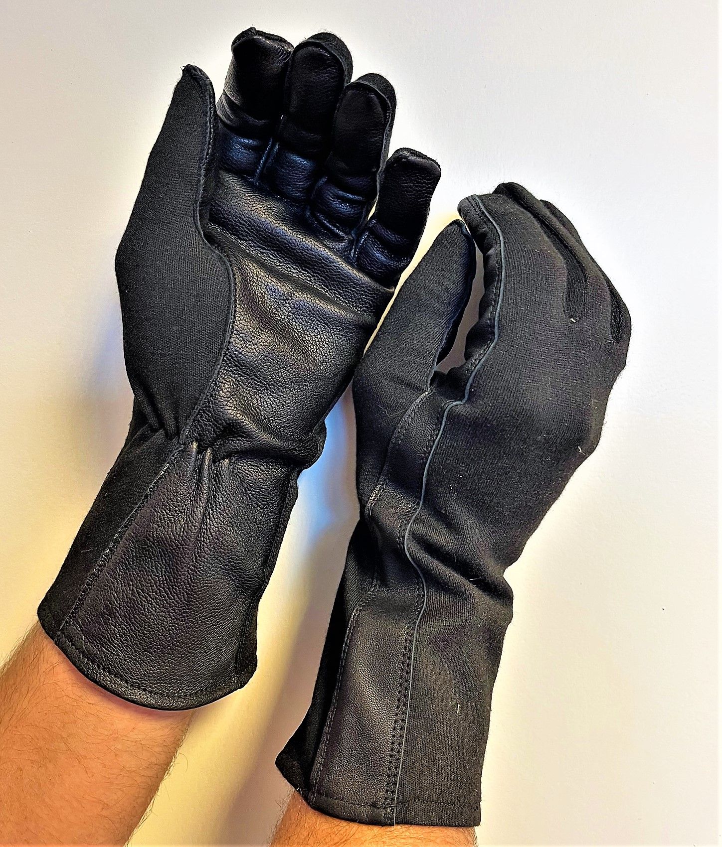 samlet set Saucer handicappet MIL-TEC - Summer Flyers Gloves (Nomex pilot handske), Sort, Large - INF-WEAR