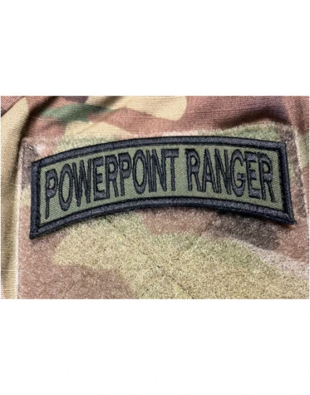 POWERPOINT RANGER - Oliven-Sort - med velcro