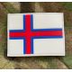 Merkid  - Færøernes flag, PVC med Velcro (6,5x5cm)