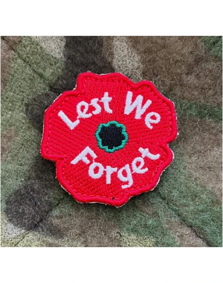 Valmue "Lest We Forget", udskåret på Velcro