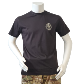 LANCER - T-shirt, Sort m. Gardehusarregimentets Regimentsmærke trykt på brystet