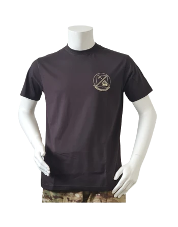 LANCER T-shirt i Sort m. 4. Marineeskadrons enhedsmærke trykt på brystet