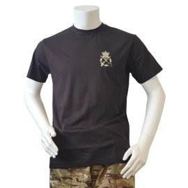 LANCER - T-shirt, Sort m. Ingeniørregimentets Regimentsmærke trykt på brystet