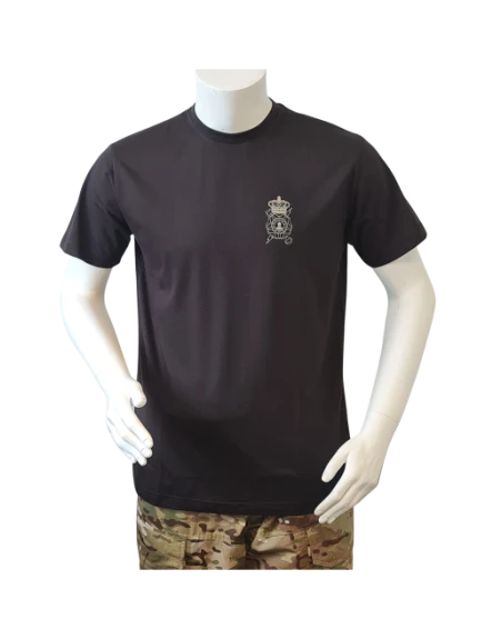 LANCER T-shirt, Sort m. Efterretningsregimentets Regimentsmærke trykt på brystet