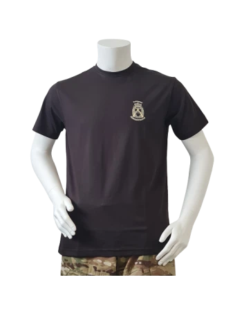 LANCER T-shirt, Sort m. Hærens Sergentskoles enhedsmærke trykt på brystet