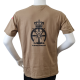 LANCER T-shirt i MTS-Khaki, m. Trænregimentets Regimentsmærke trykt på brystet