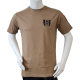 LANCER T-shirt i MTS-Khaki, m. Trænregimentets Regimentsmærke trykt på brystet