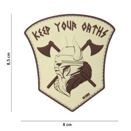 Keep Your Oaths, sand/brun - 3D PVC Patch
