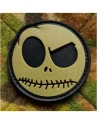 Nightmare Smiley, Olive, Round PVC Patch with Velcro