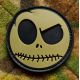 Nightmare Smiley, Oliven, Rundt PVC med Velcro