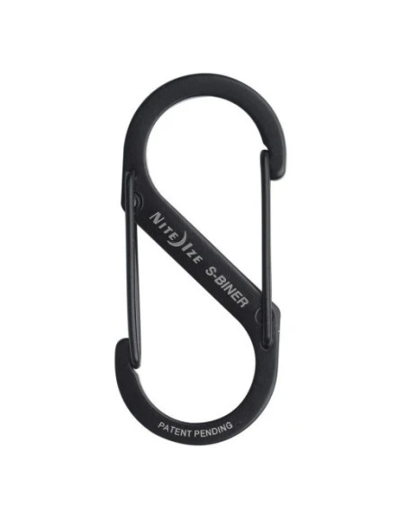 Nite Ize - S-Biner, Dual Carabiner, Steel, Small (2), Black