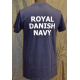 LANCER - T-shirt, Marineblå med ROYAL DANISH NAVY tryk på ryg