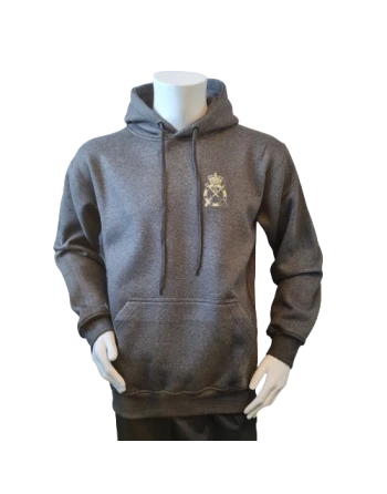 Lancer - Hoodie u/zip, Mørkegrå med INGENIØRREGIMENTET tryk på ryg