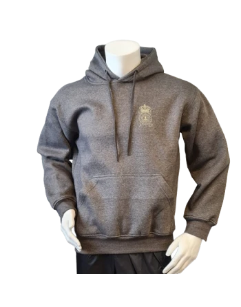 Lancer - Hoodie u/zip, Mørkegrå med EFTERRETNINGSREGIMENTET tryk på ryg