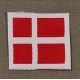 Danish Flag, small, weaved. Red/white